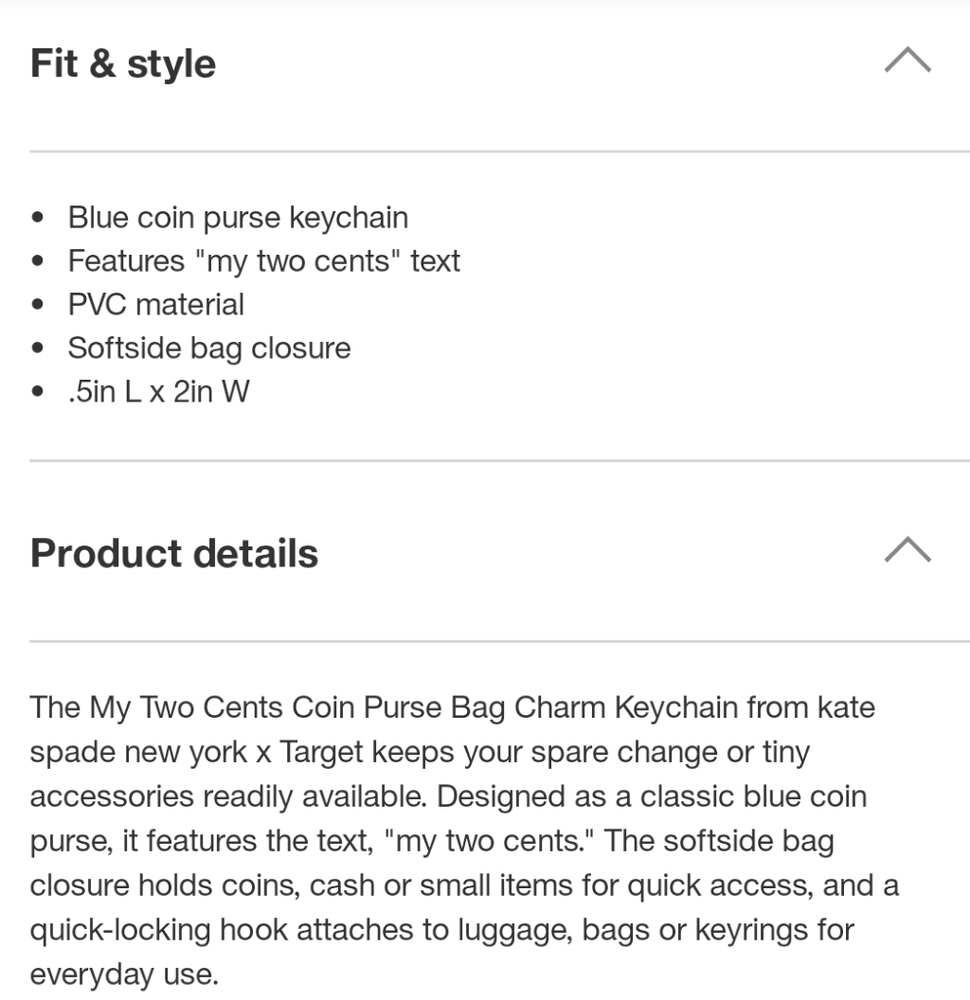 Kate Spade X Target Navy Blue Keychain with Gold Clip - Picture 4 of 6